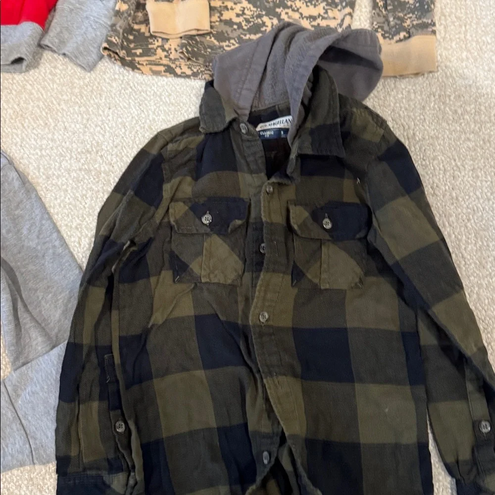 Lot Boys Zip Up Sweatshirt Long Sleeve Camo DinoTrex Minecraft